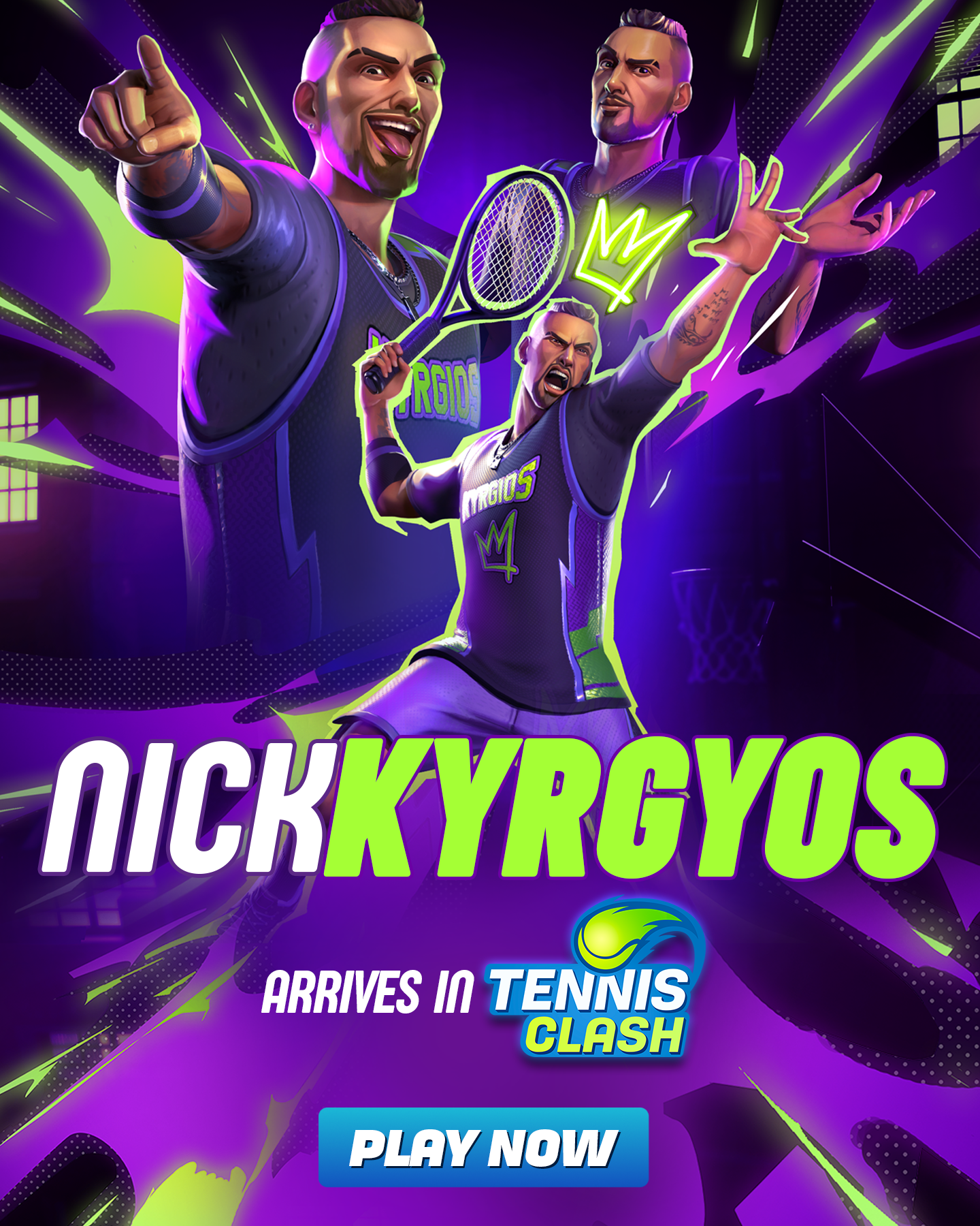 Tennis Clash Facebook ad
