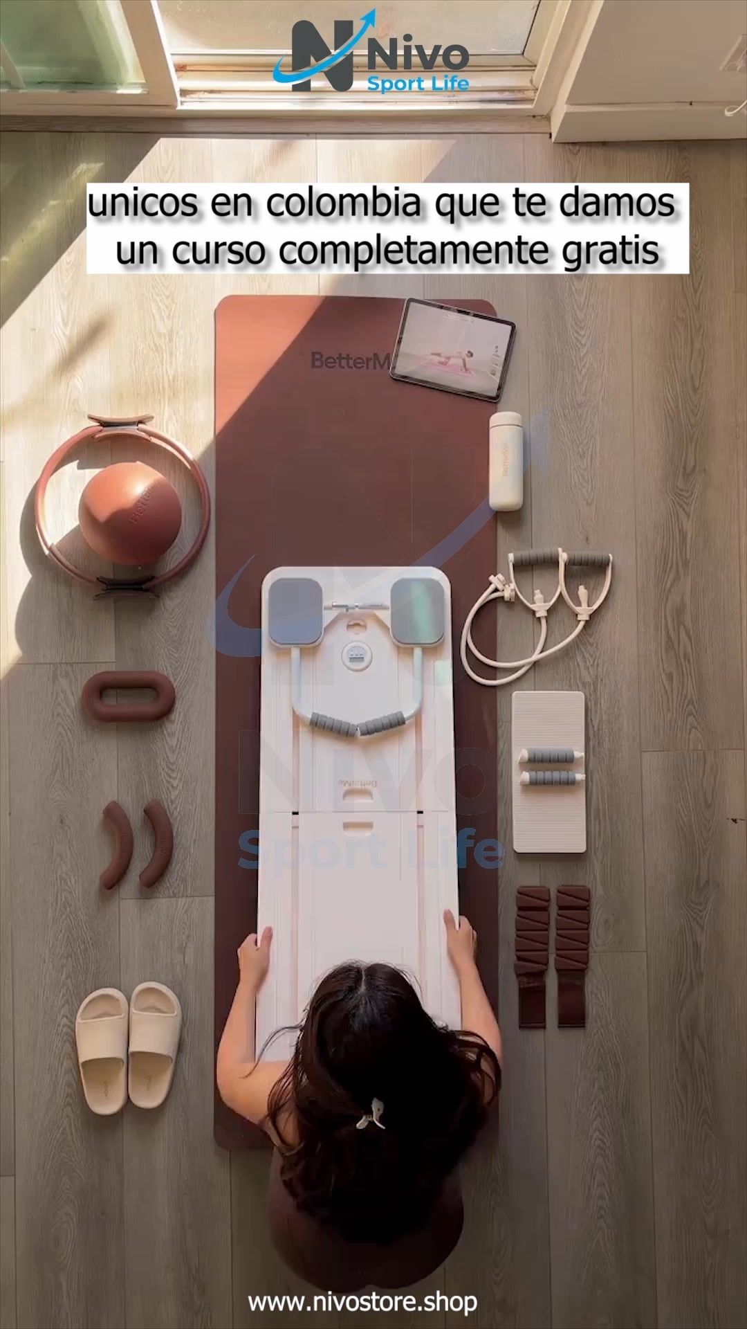 Nivo Sport Life Facebook ad: ¡Kit de Pilates + 27 Clases Gratis!