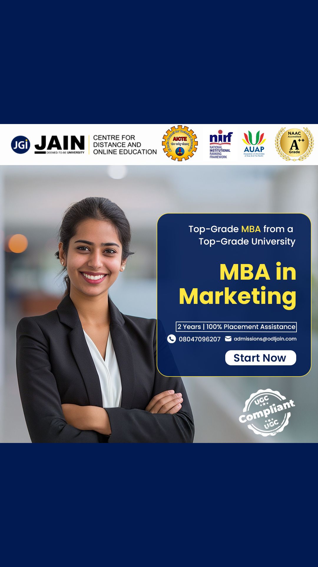 Jain University Facebook ad