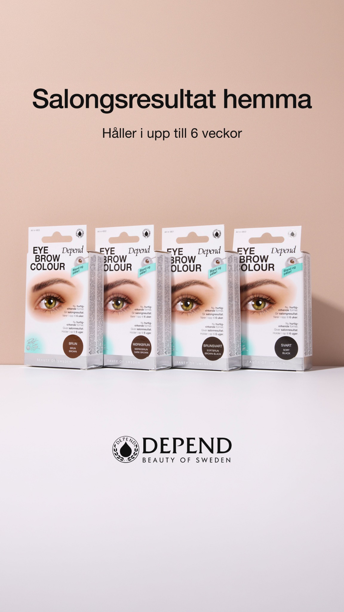 Depend Cosmetic Facebook ad: Salongsbryn hemma