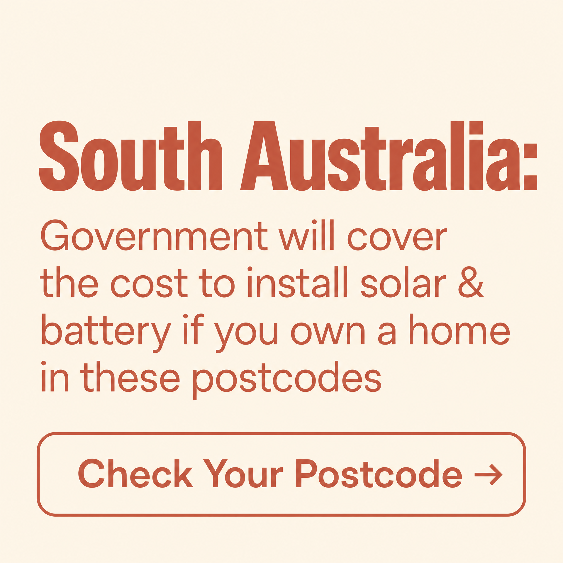 Solar & Battery - True Compare Facebook ad