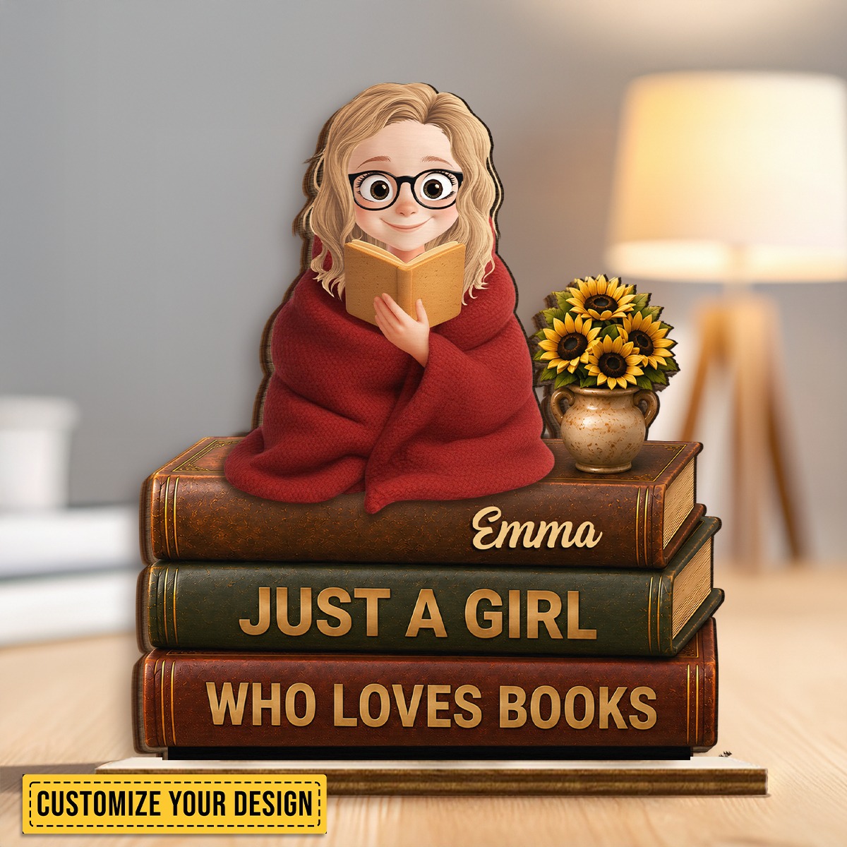 Gift Soul - Personalised Gifts UK Facebook ad: Personalized 2-Layered Wooden Plaque - Gift For Book…
