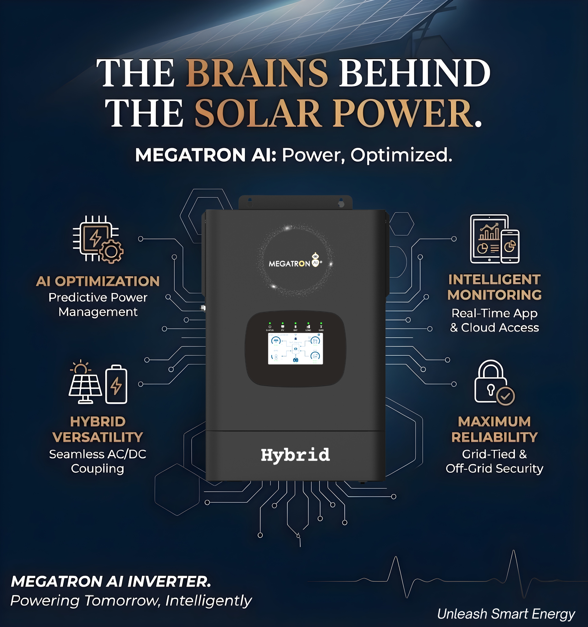 Megatron SA Facebook ad: The Megatron AI Hybrid inverter Series