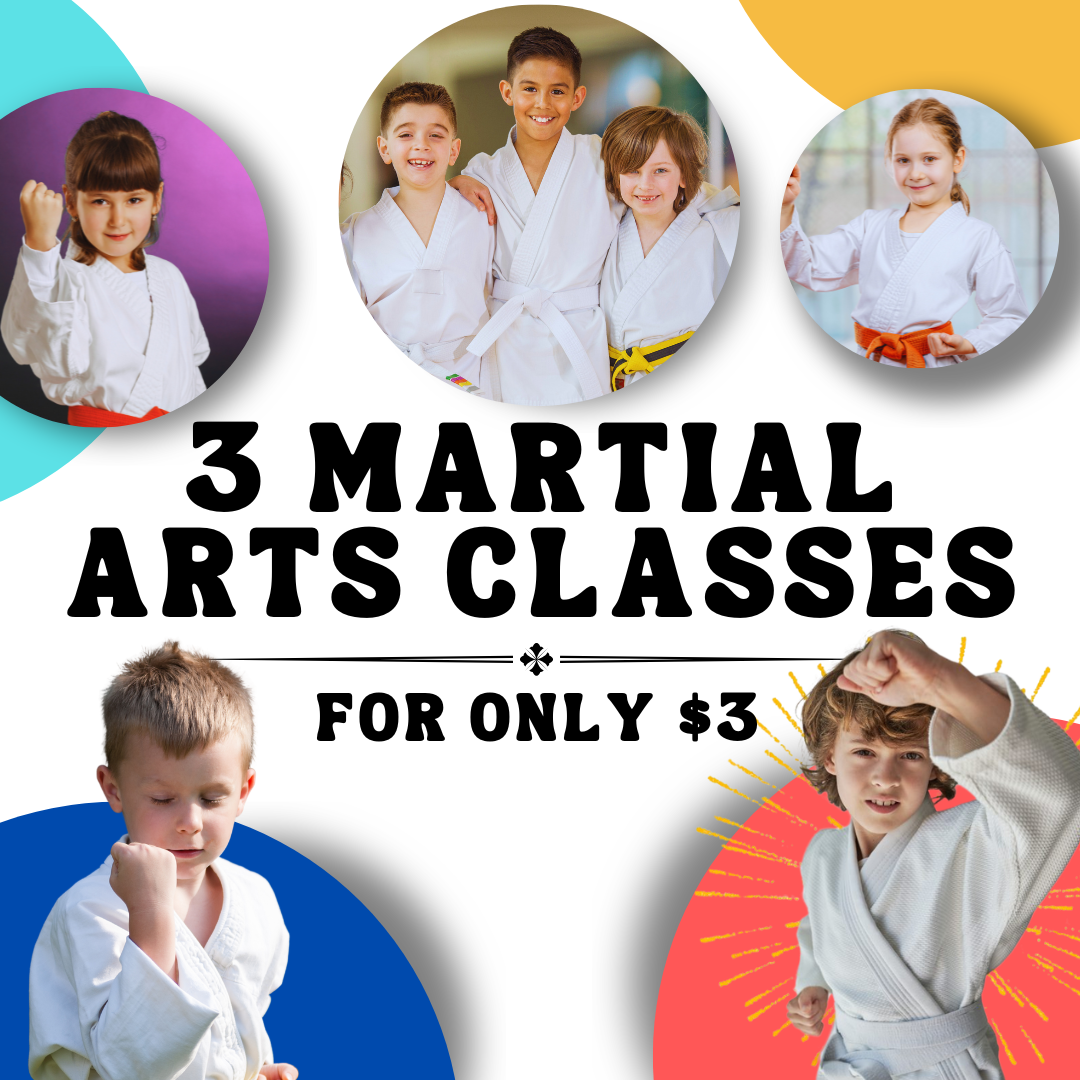 Lake Jackson Taekwondo Facebook ad: 3 MARTIAL ARTS CLASSES FOR ONLY $3