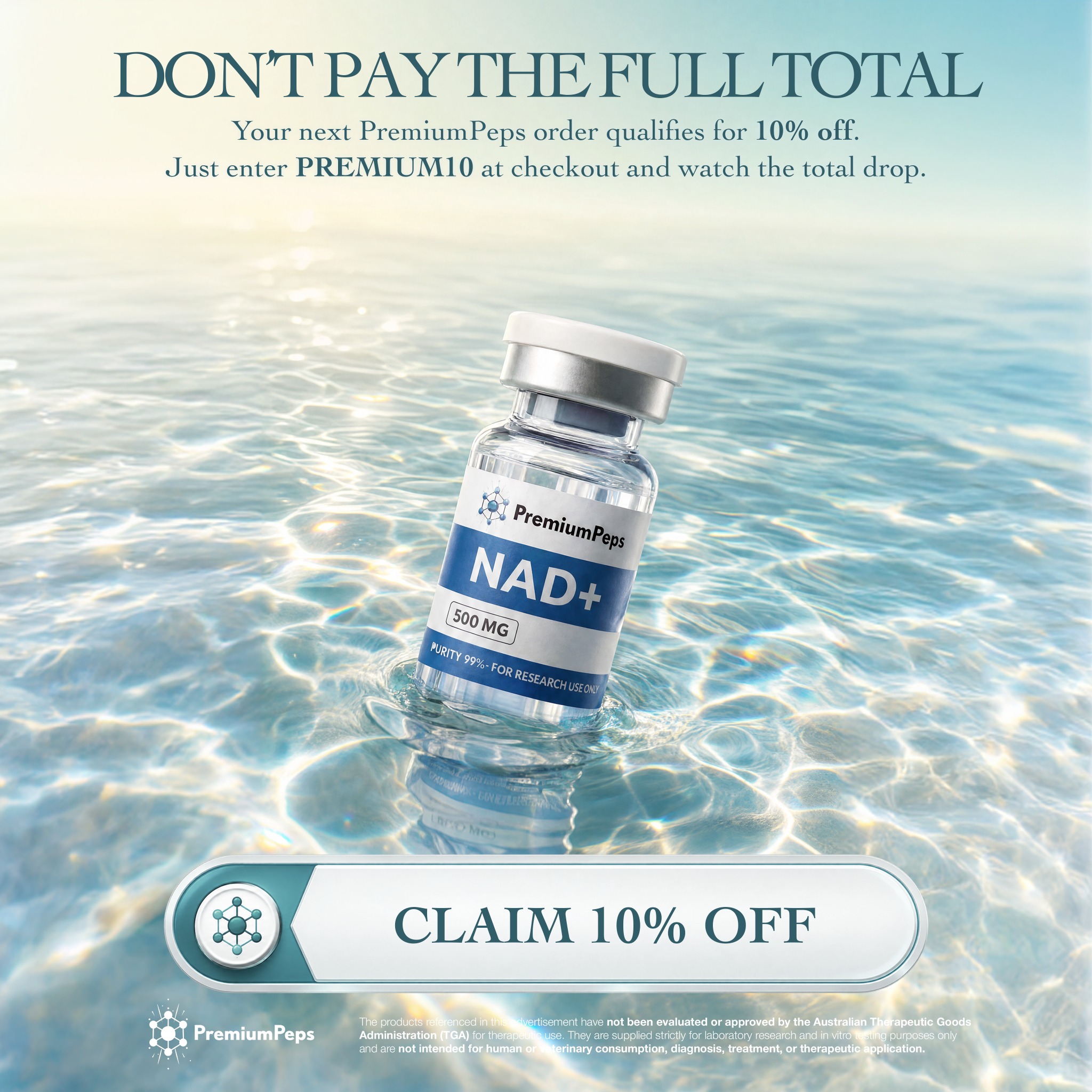 Premium Peptides Facebook ad: Explore PremiumPeps