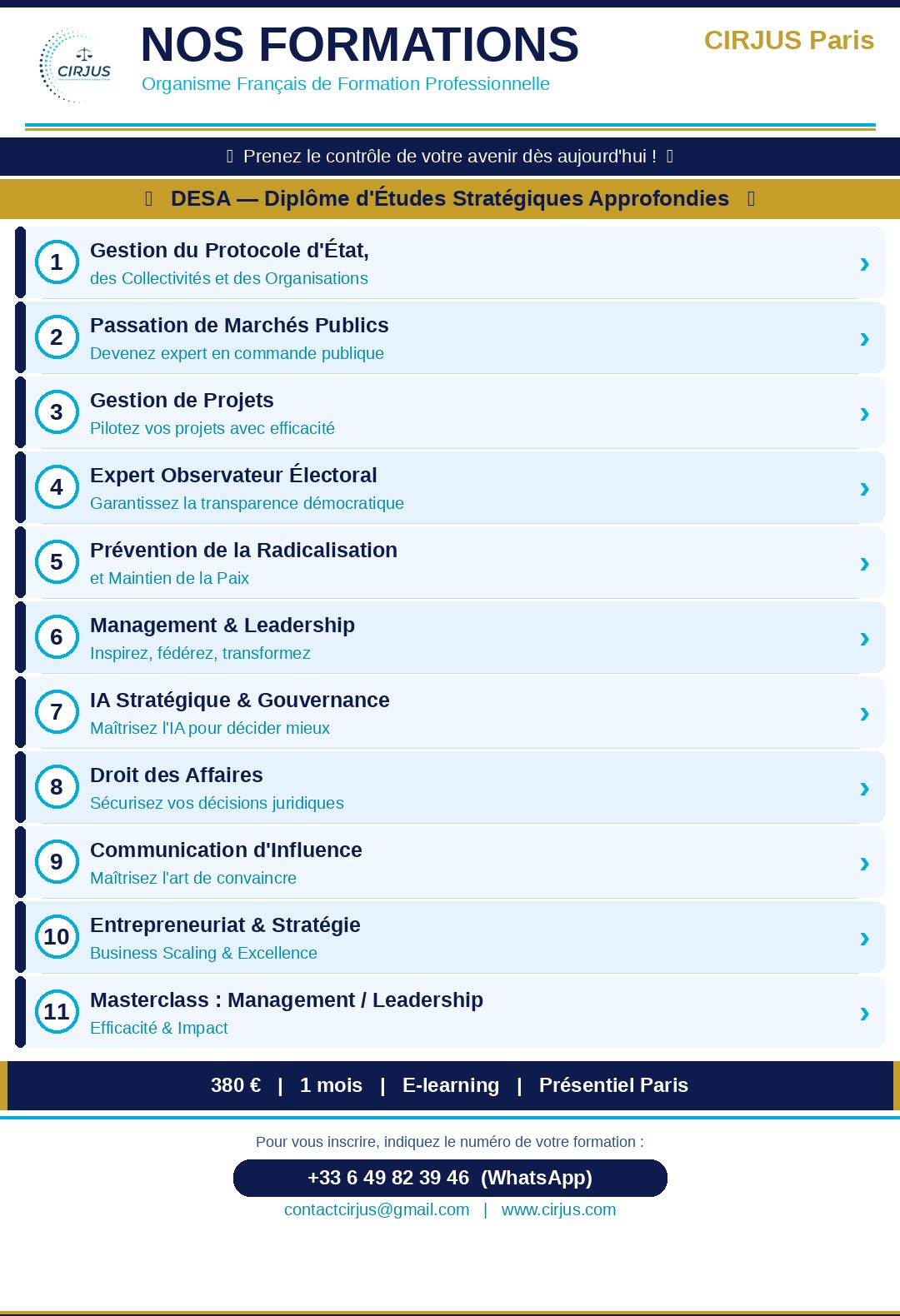 Cirjus Facebook ad: Votre carrière mérite mieux.