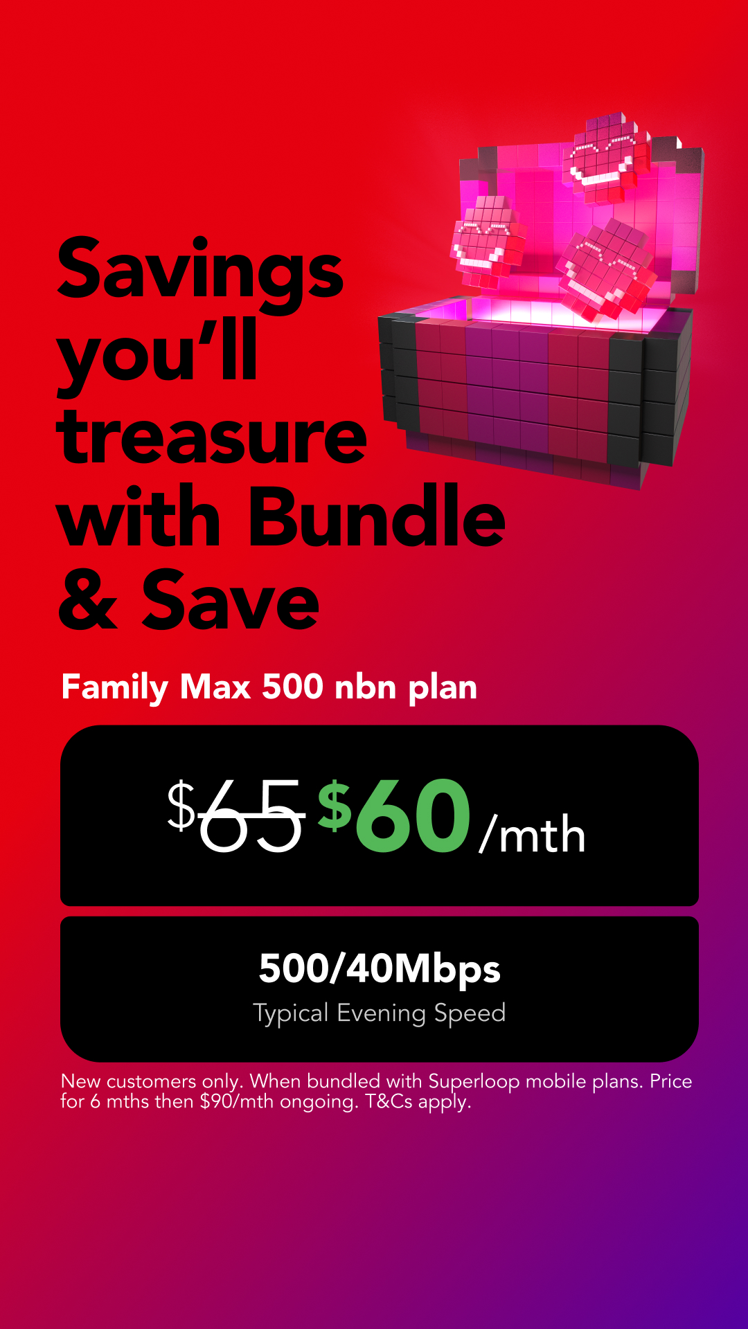 Superloop Facebook ad: Refresh your internet_