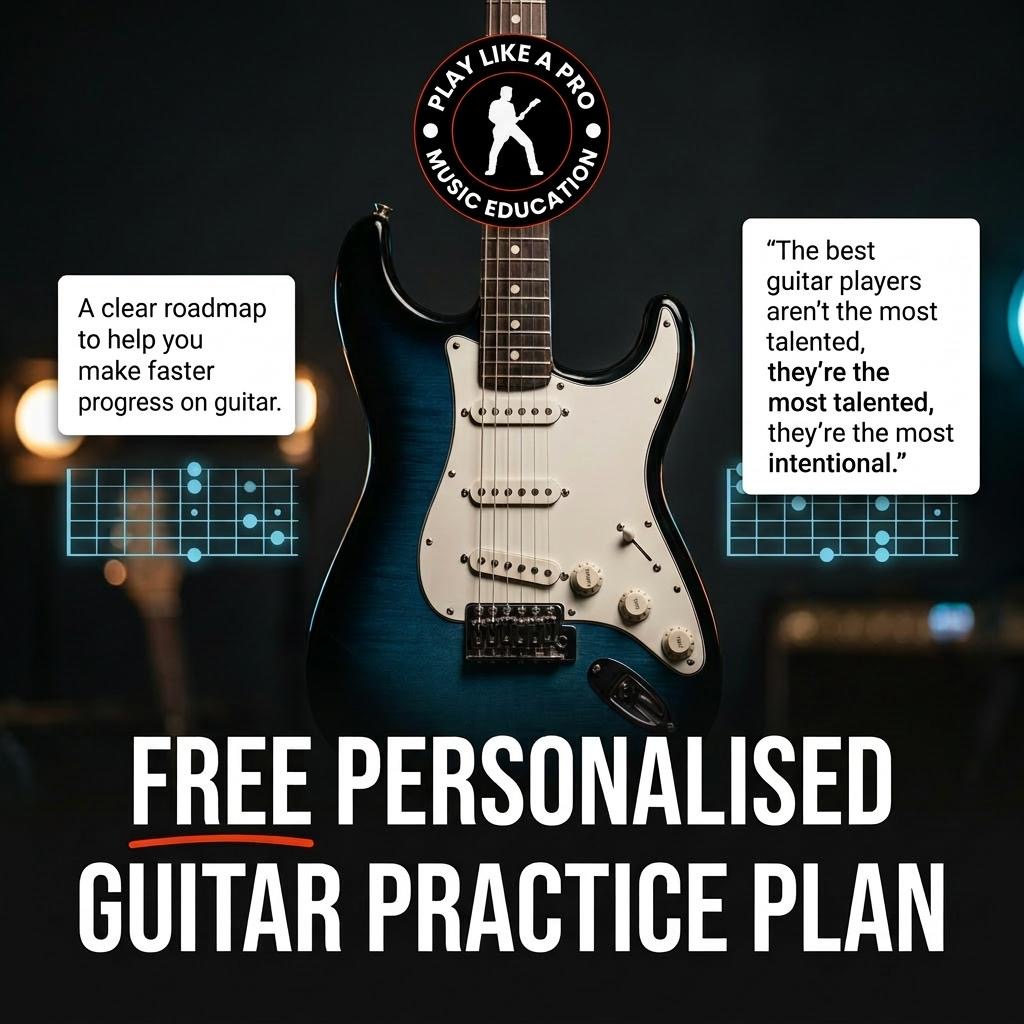 Jamie Ellis Guitar Facebook ad: Practice that works.