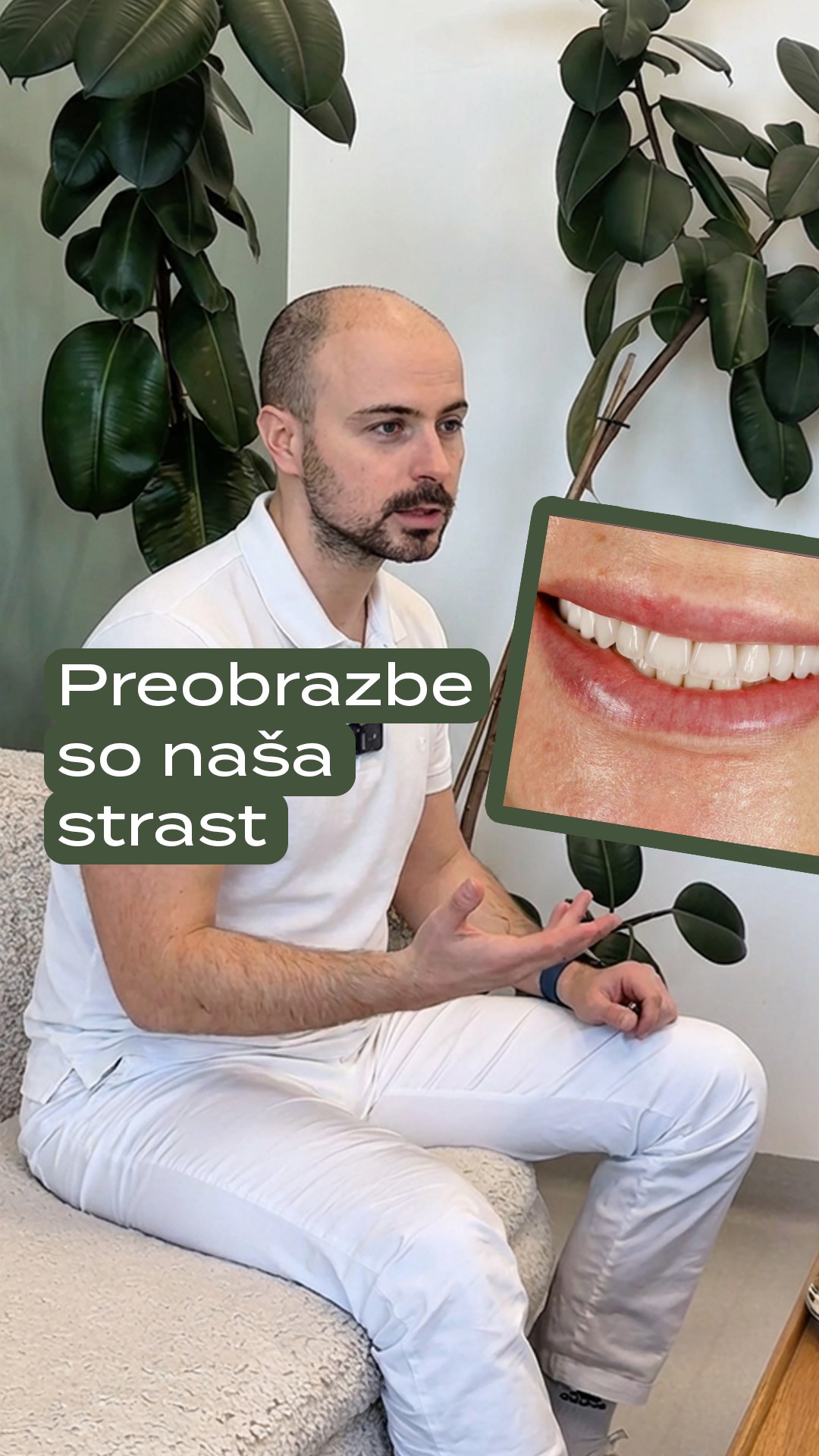 Lotus dentalni center Facebook ad: Pri nas preobrazbe nasmeha niso rutina.
