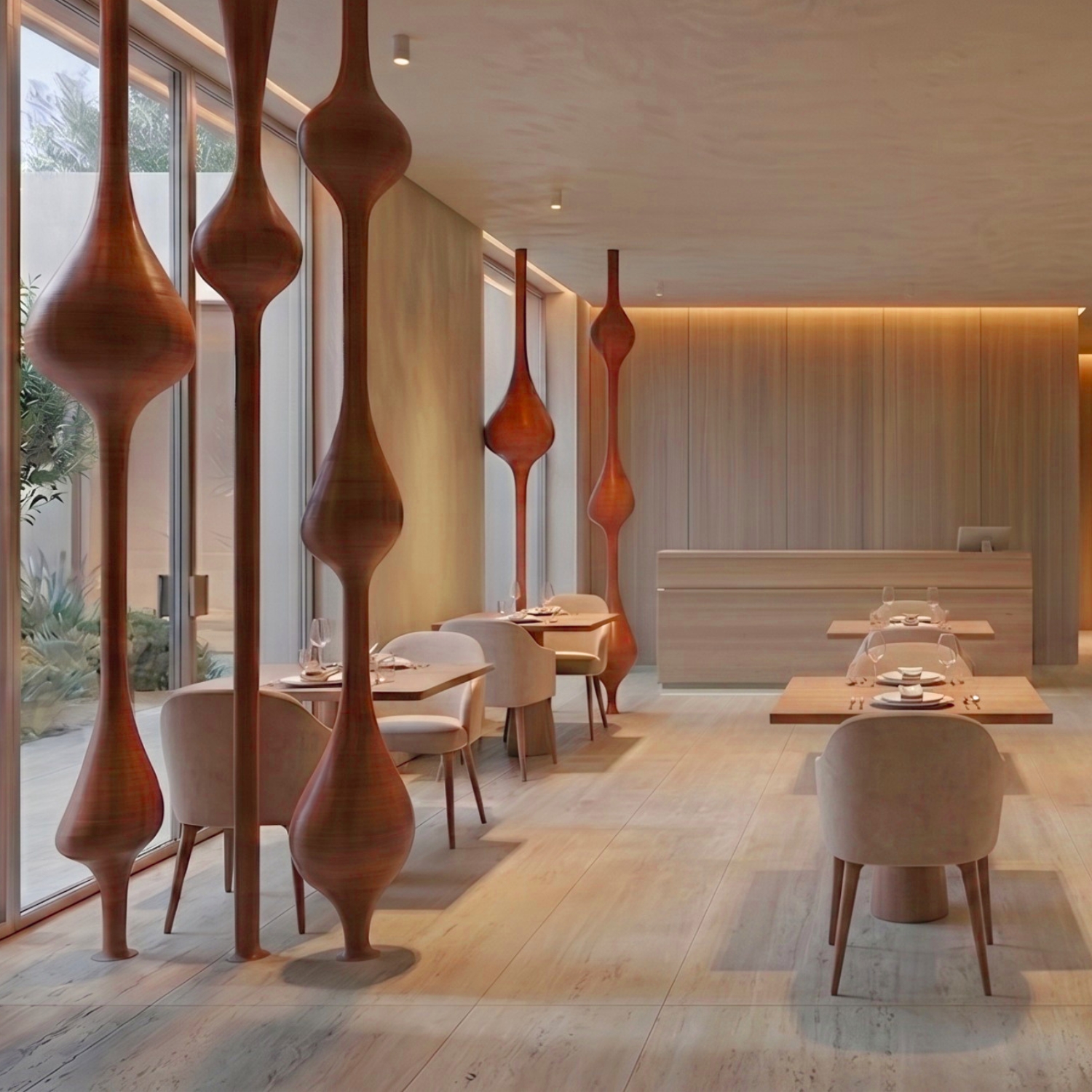 Mediterranea Design Facebook ad: In a boutique or showroom, space guides how…