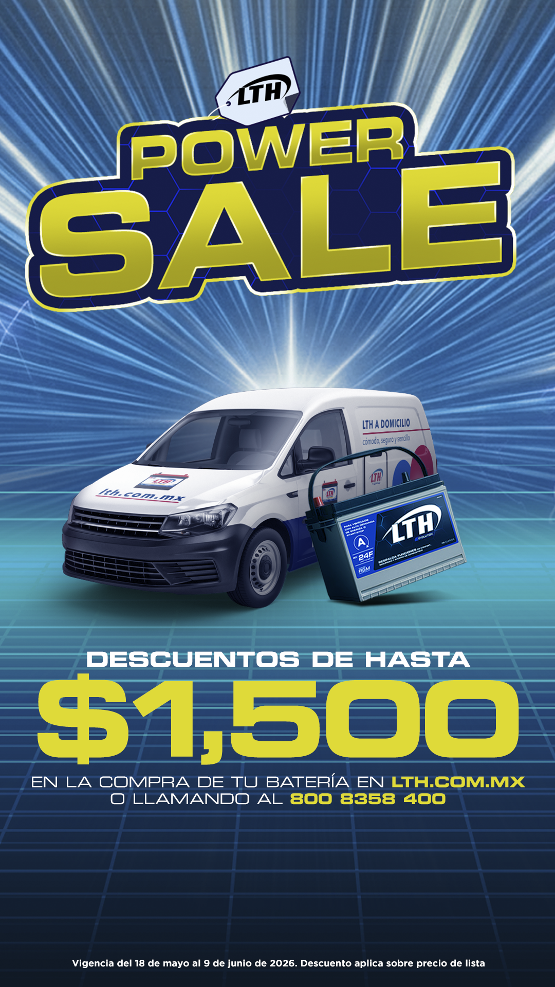 Baterías LTH Facebook ad