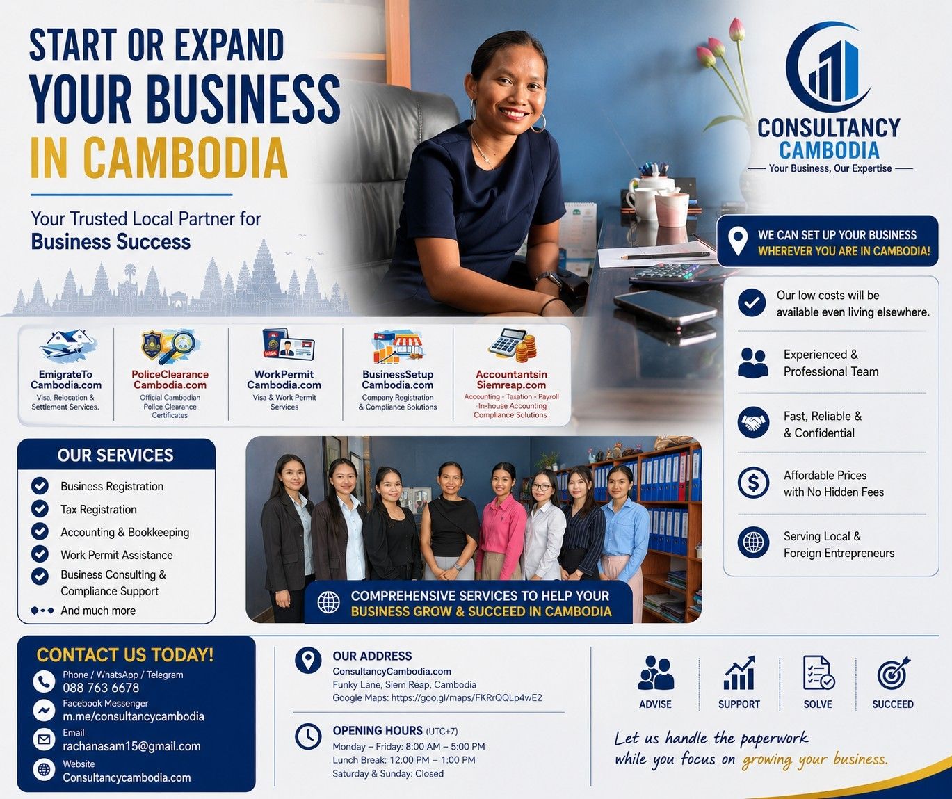 ConsultancyCambodia Facebook ad: Looking to Start or Expand Your Business in…