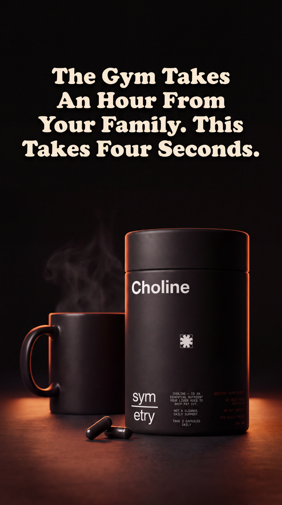 Symetrydaily Facebook ad: Four seconds. Taken from no one.