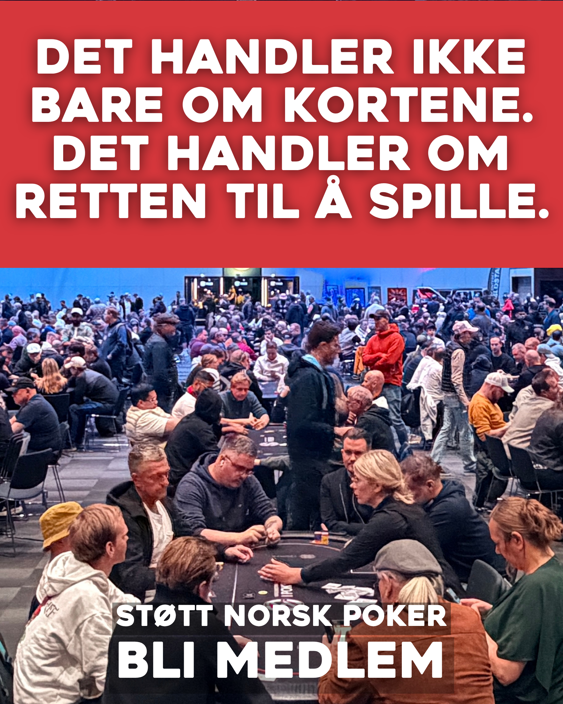 Norsk Pokerforbund Facebook ad: Styrk poker-Norge