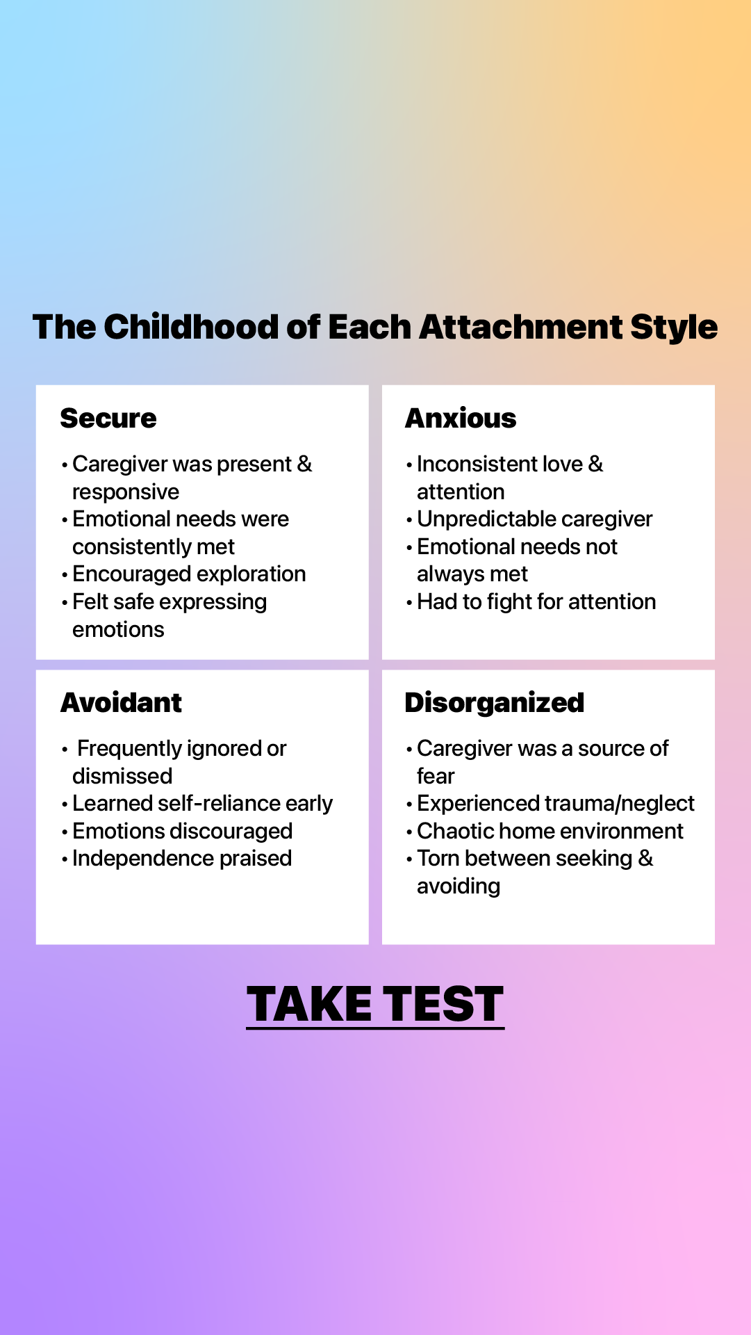 Personality Type Facebook ad