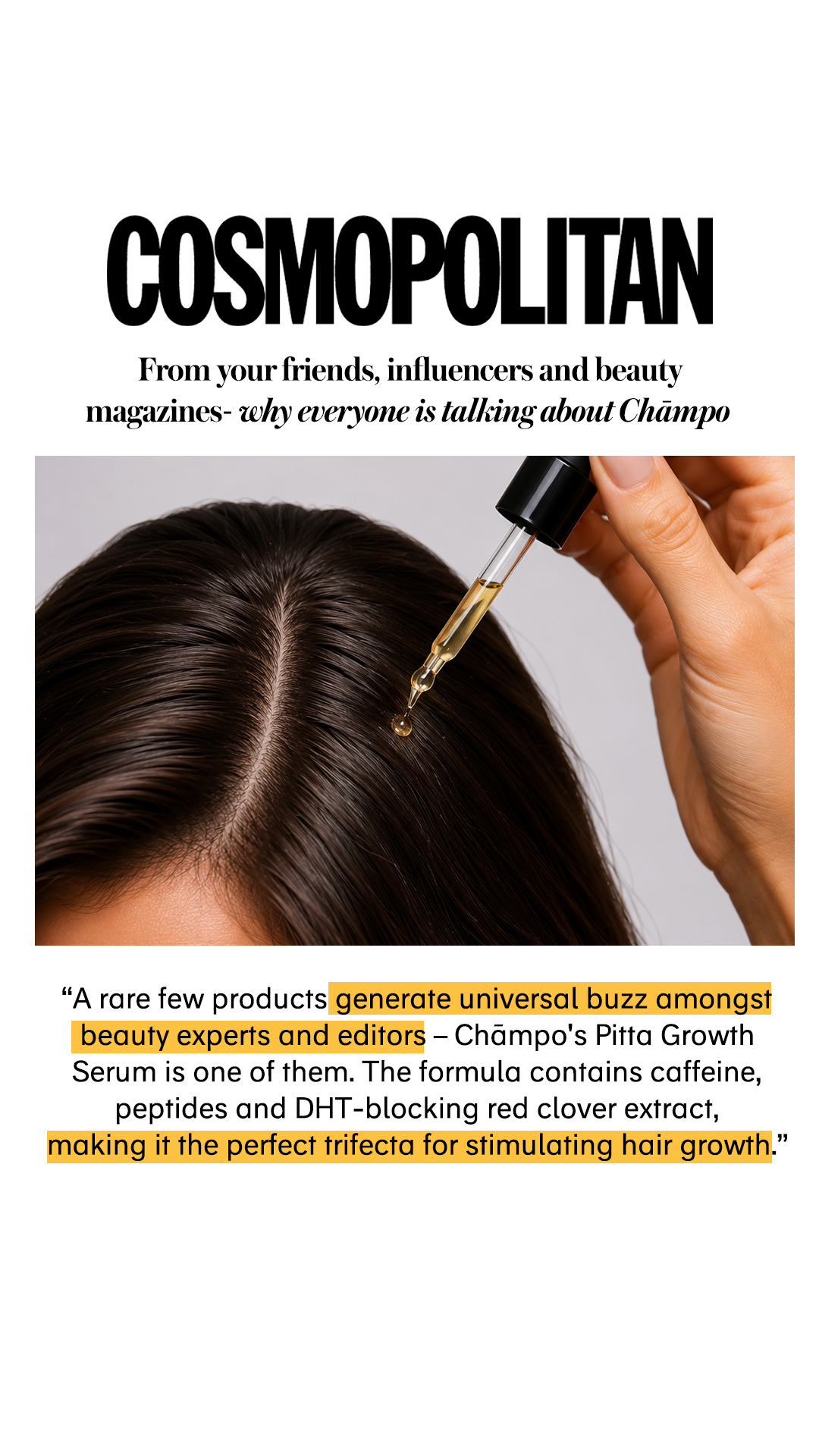 Chāmpo Haircare Facebook ad