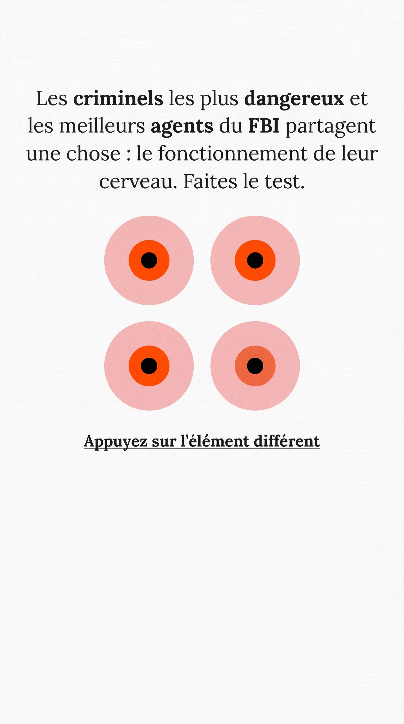 International IQ test Facebook ad
