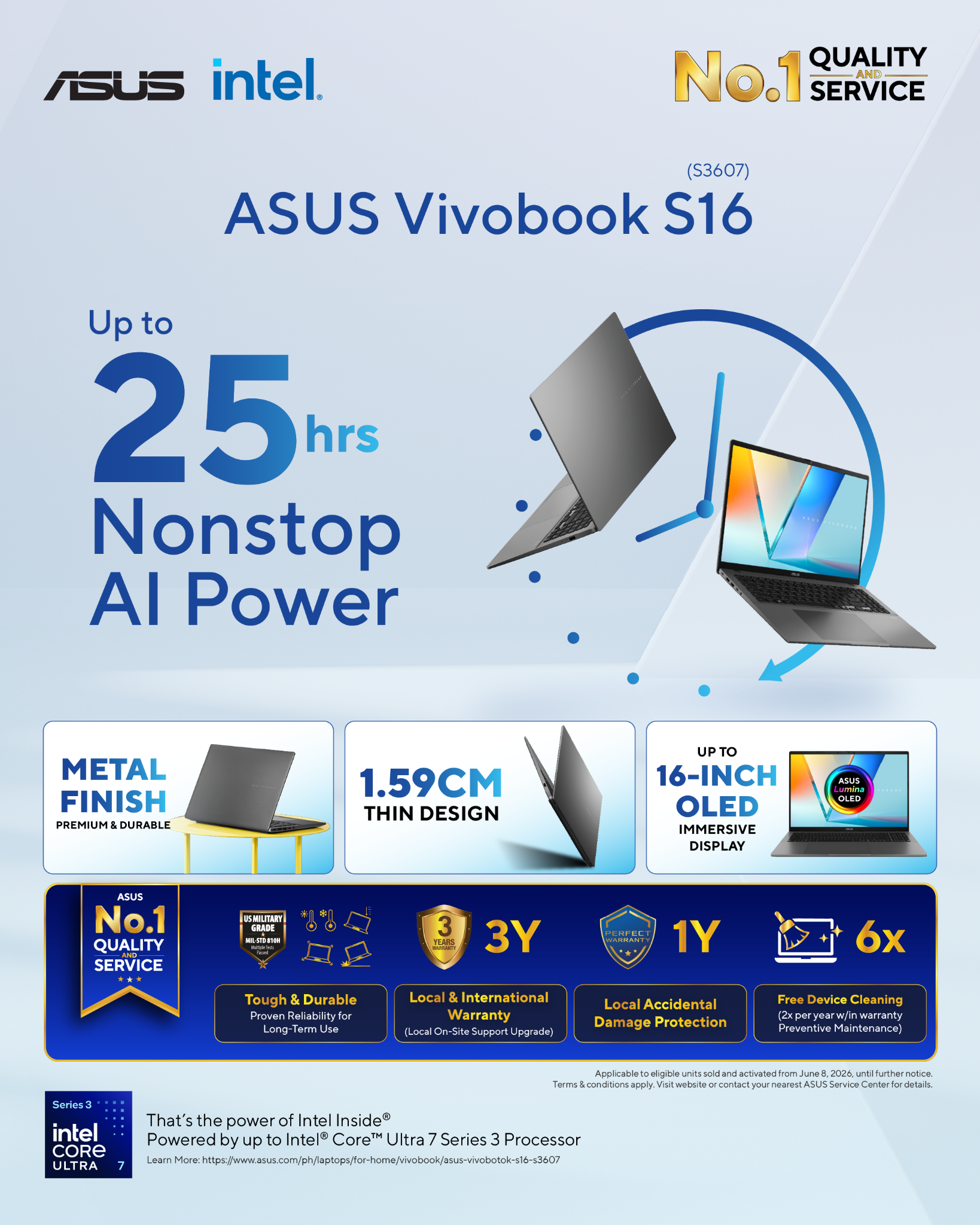 ASUS Facebook ad: ASUS Vivobook S16 (S3607)