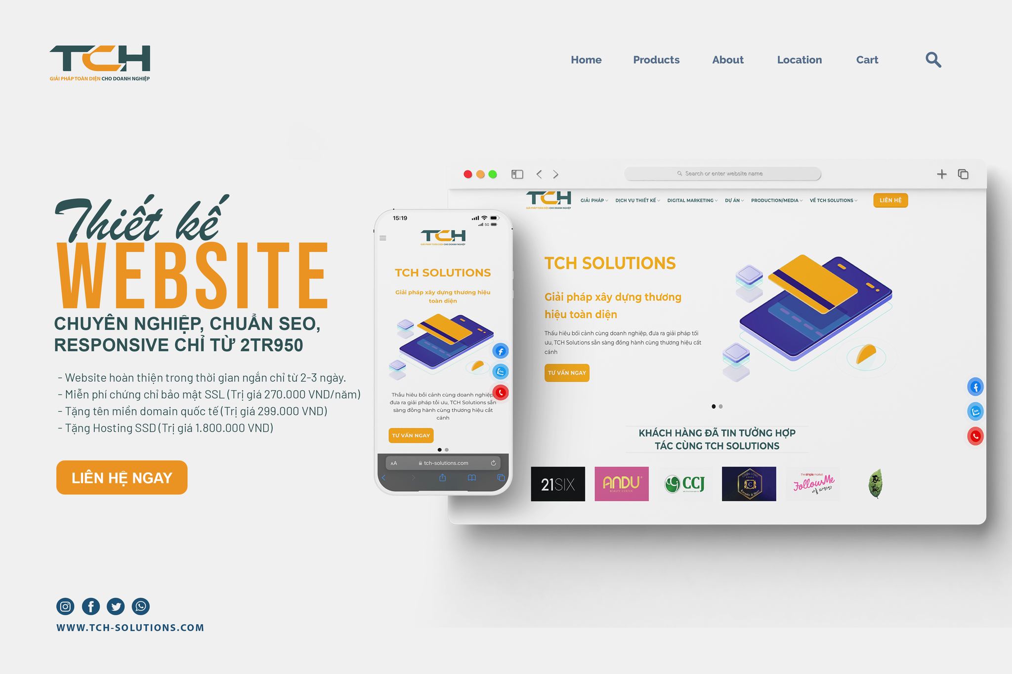 TCH Solutions - Thiết kế Website, Truyền thông Marketing Chuyên Nghiệp Facebook ad: THIẾT KẾ WEBSITE - GIÁ CHỈ BẰNG THUÊ…