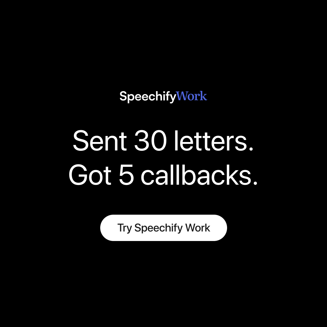 Speechify Facebook ad