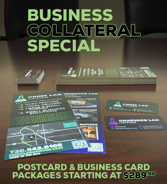 Print Lab Denver Facebook ad: Your Brand, Printed and Ready