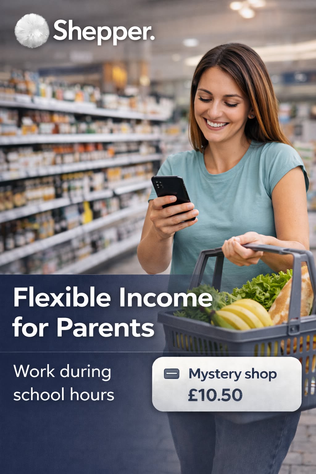 Shepper Facebook ad: Work around family life