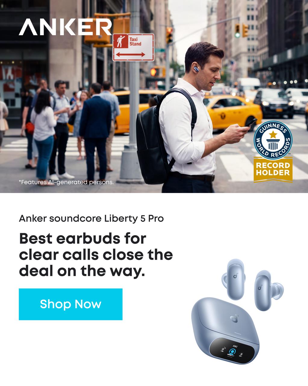 soundcore Facebook ad: Best Earbuds for Clear Calls