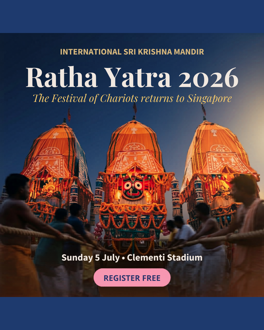 International Sri Krishna Mandir Singapore Facebook ad from May 9, 2026