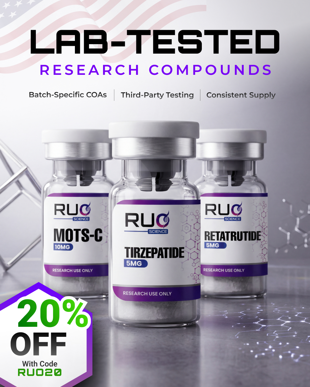 RUO science Facebook ad: 50% OFF Bulk Orders