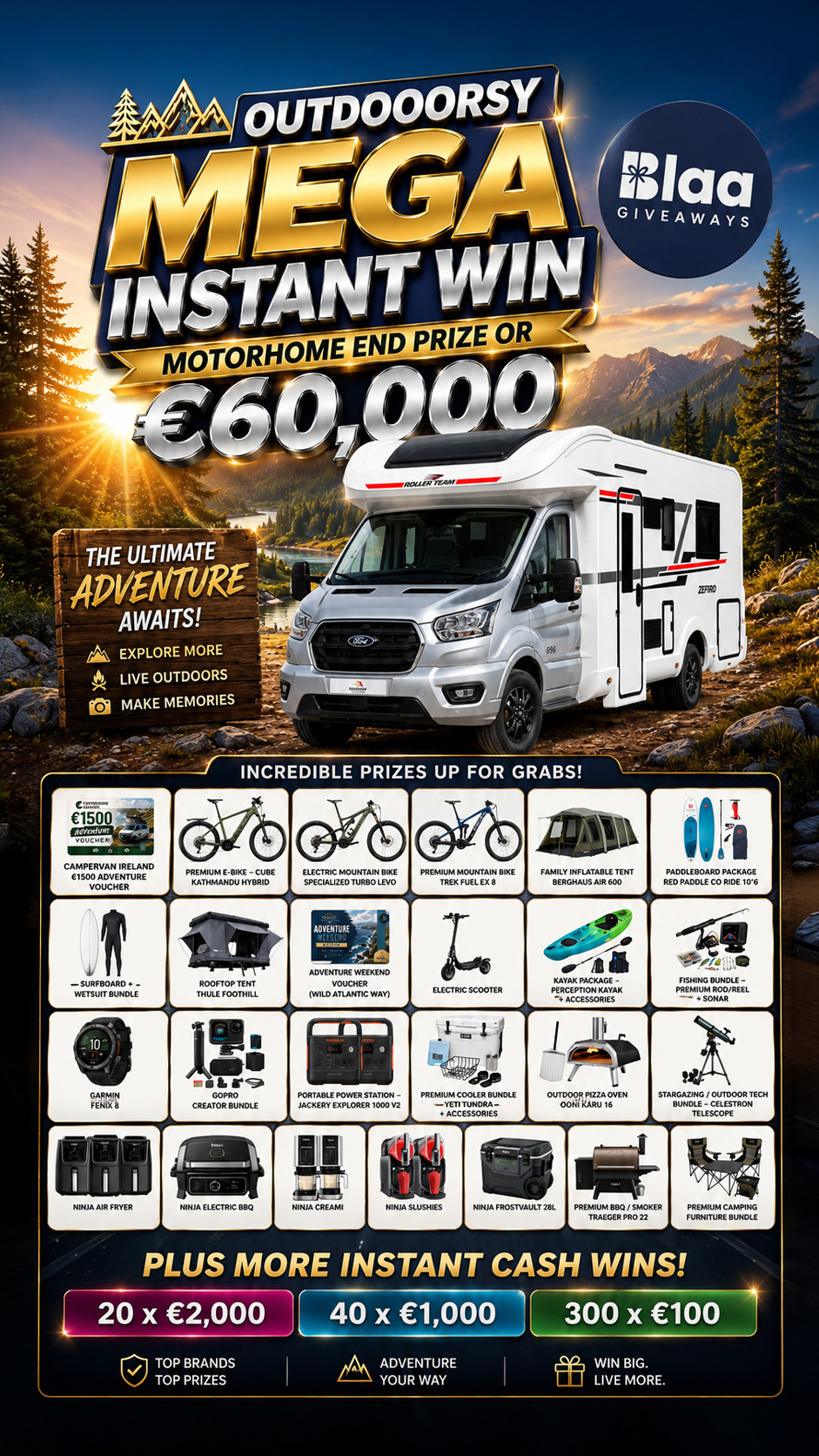 Blaa Giveaways Facebook ad