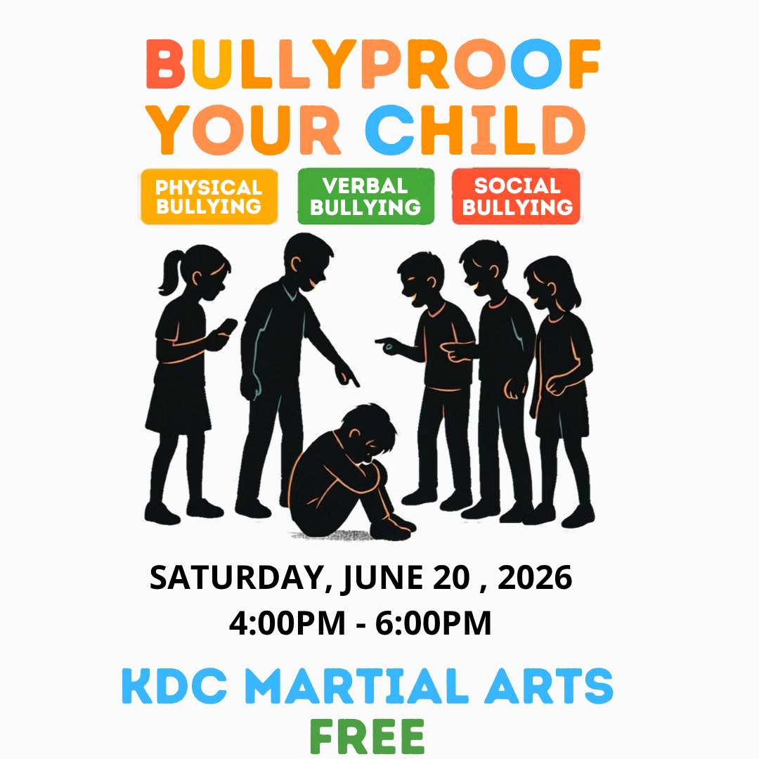 KDC Martial Arts Facebook ad: Free Bullyproofing Your Child Class