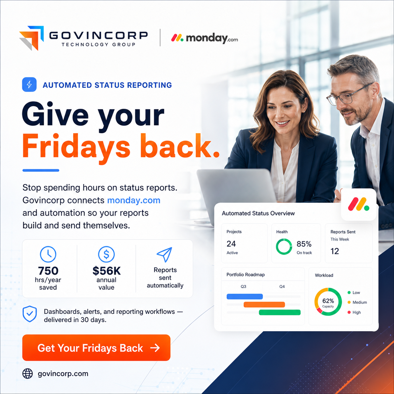 Govincorp Technology Group Facebook ad: Run Your PMO for Less