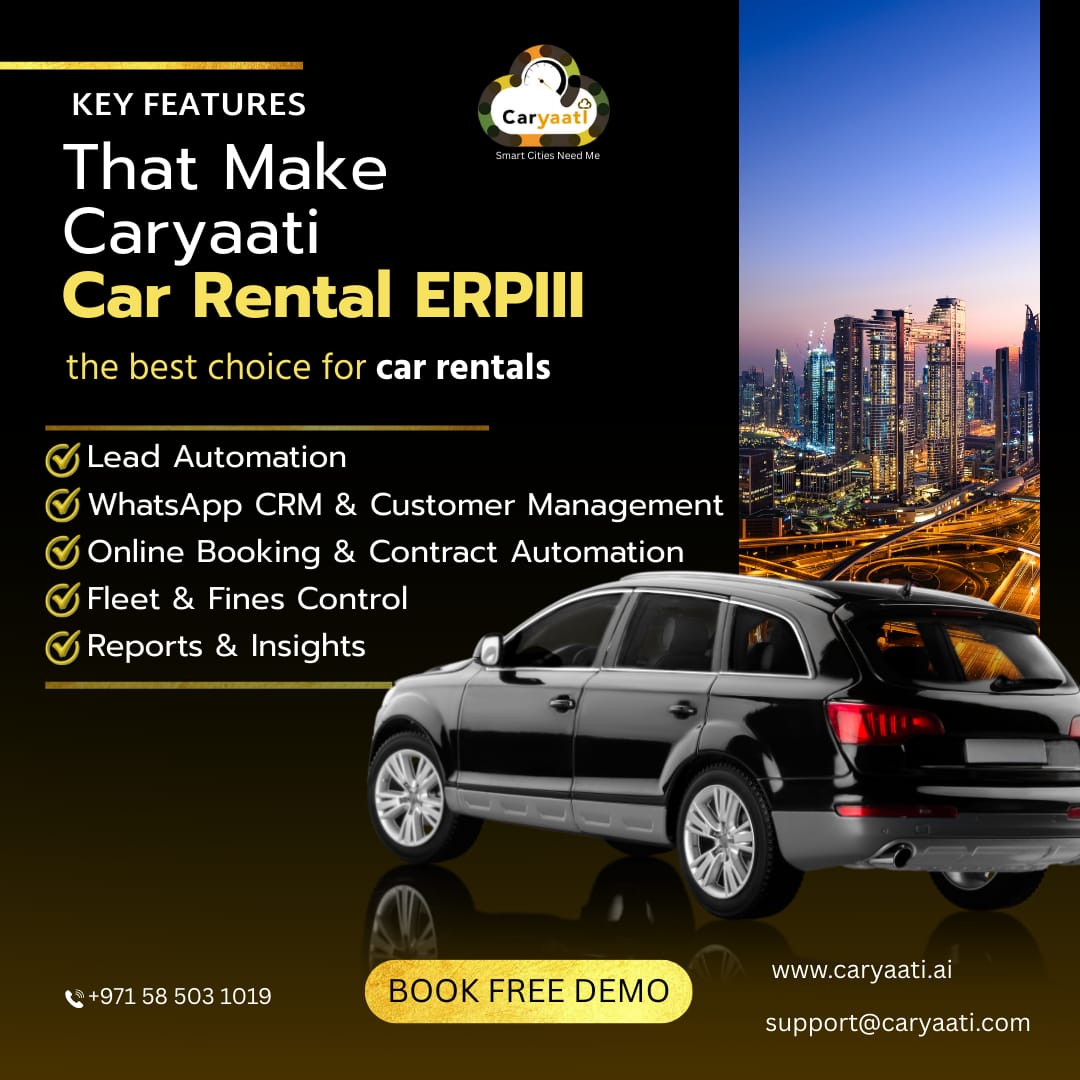Caryaati AI Facebook ad: Still using Excel for your car rental management?