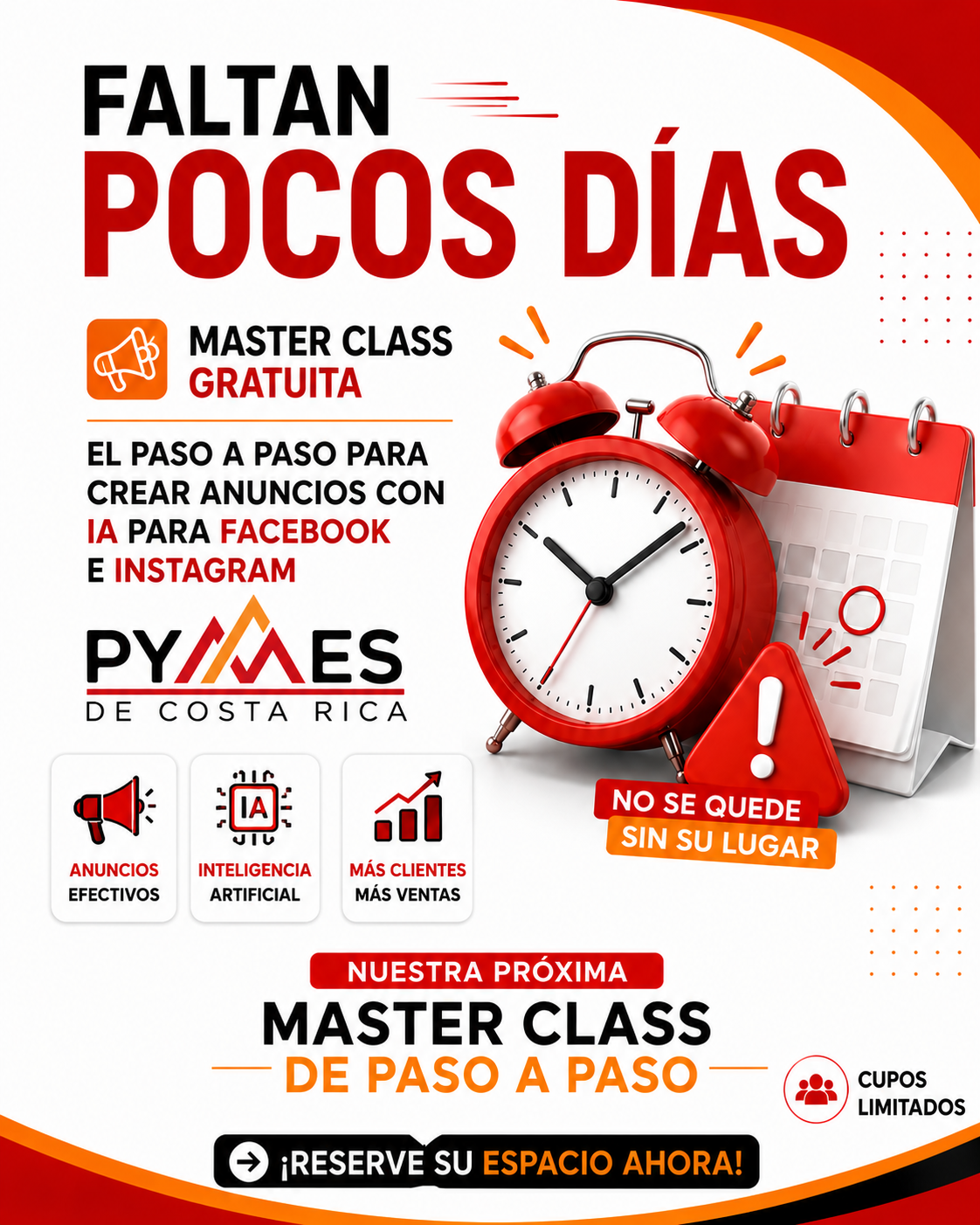 Pymes de Costa Rica Facebook ad: Reserve su espacio