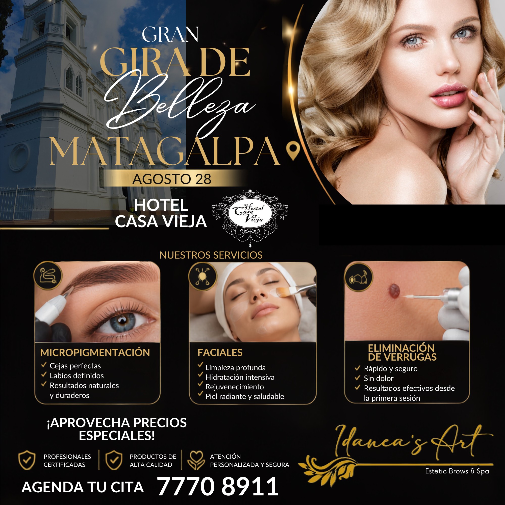 Idanea's Art Facebook ad: ¡MATAGALPA, LLEGAMOS ESTE VIERNES 28 DE AGOSTO!