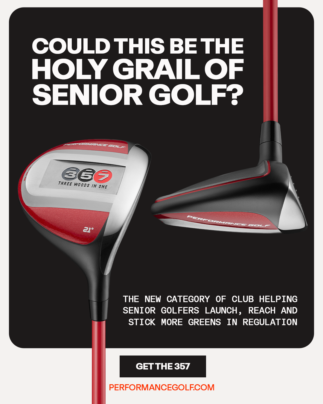 Performance Golf Facebook ad