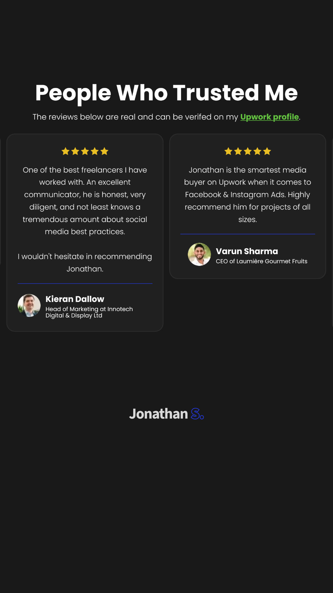 Jon the Freelancer - Meta Ads Expert Facebook ad