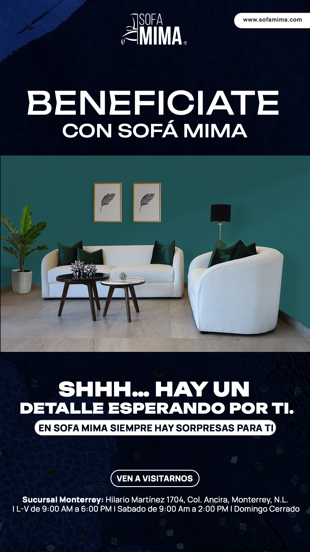 Sofa MIMA Facebook ad from Oct 30, 2025