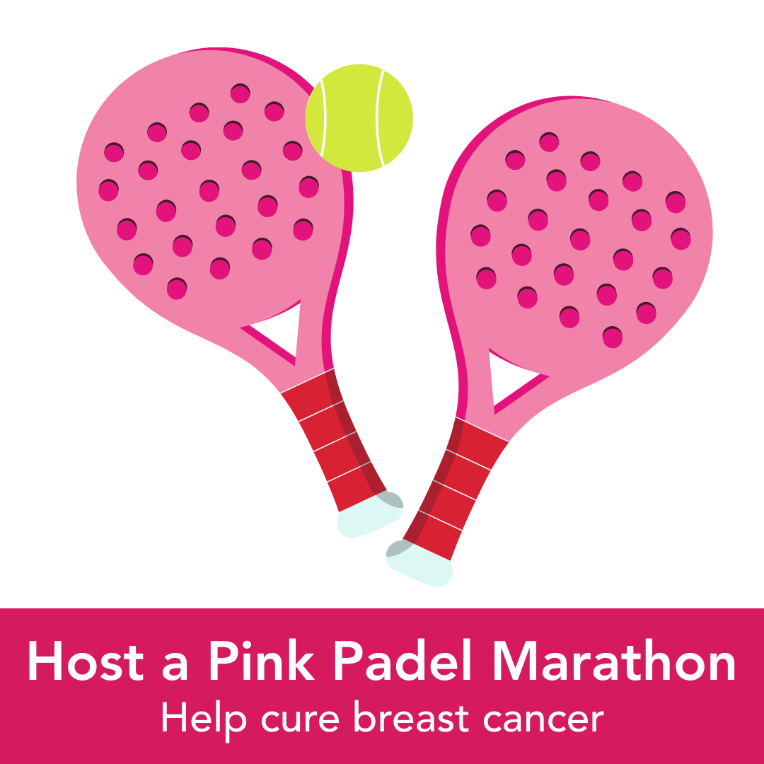 Breast Cancer Ireland Facebook ad: Play padel all day for breast cancer research!