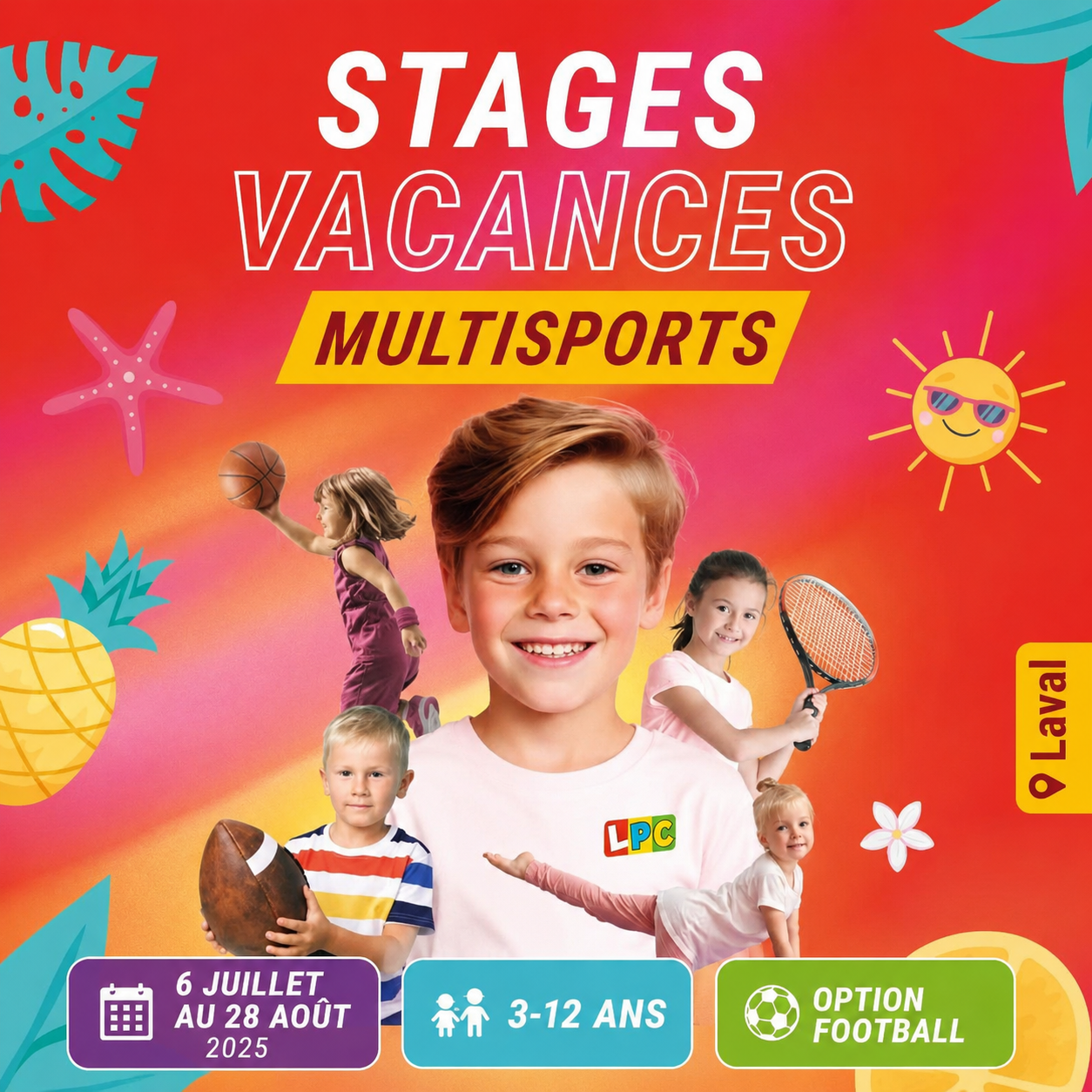 Le P'tit Club Laval Facebook ad: Les inscriptions pour les stages vacances d'été sont…