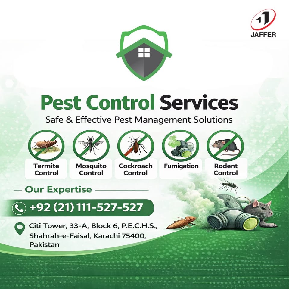Jaffer Environment & Hygiene Facebook ad: Protect your homes, warehouses, and containers with…