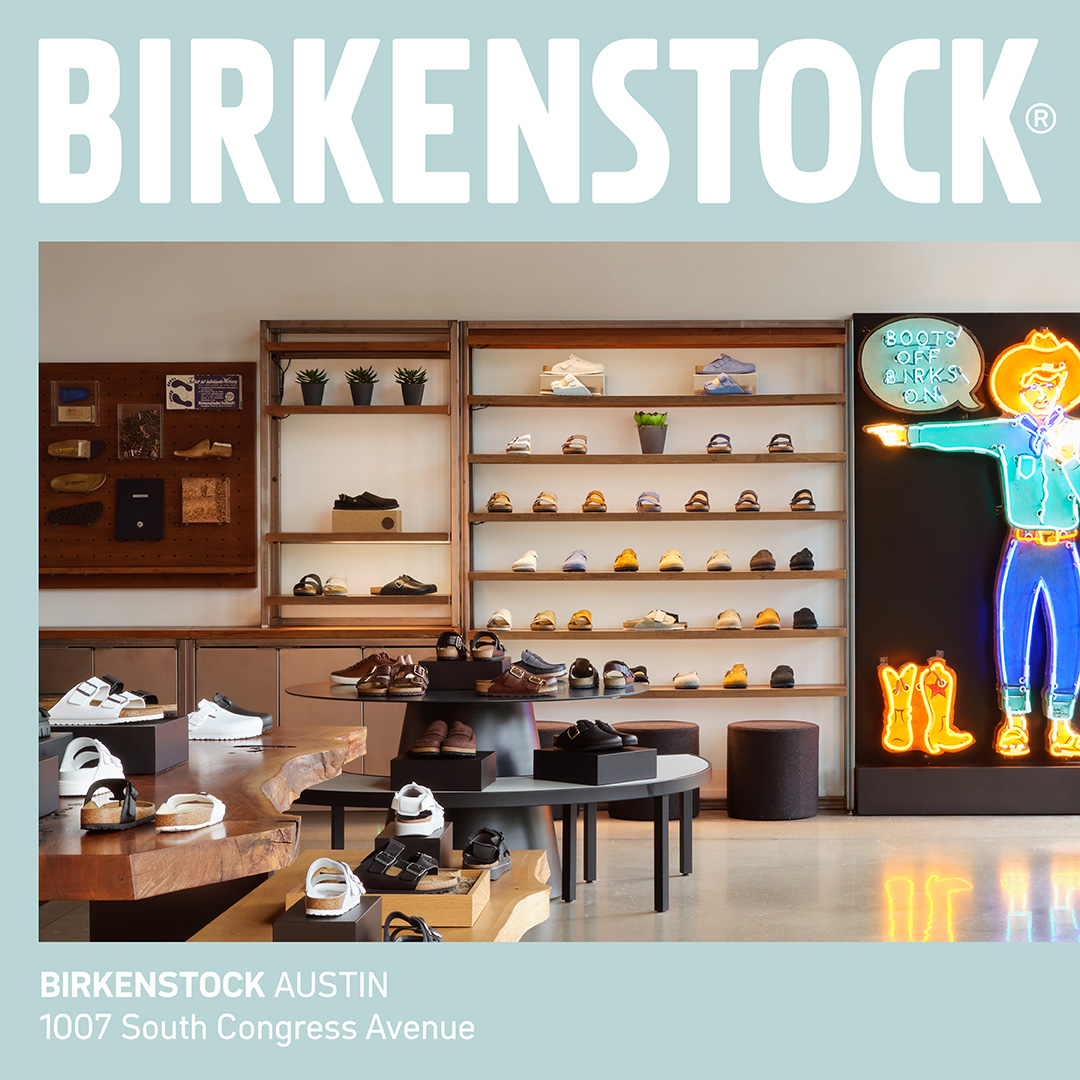 Birkenstock Facebook ad: Sandals, reimagined buckles and refined loafers.