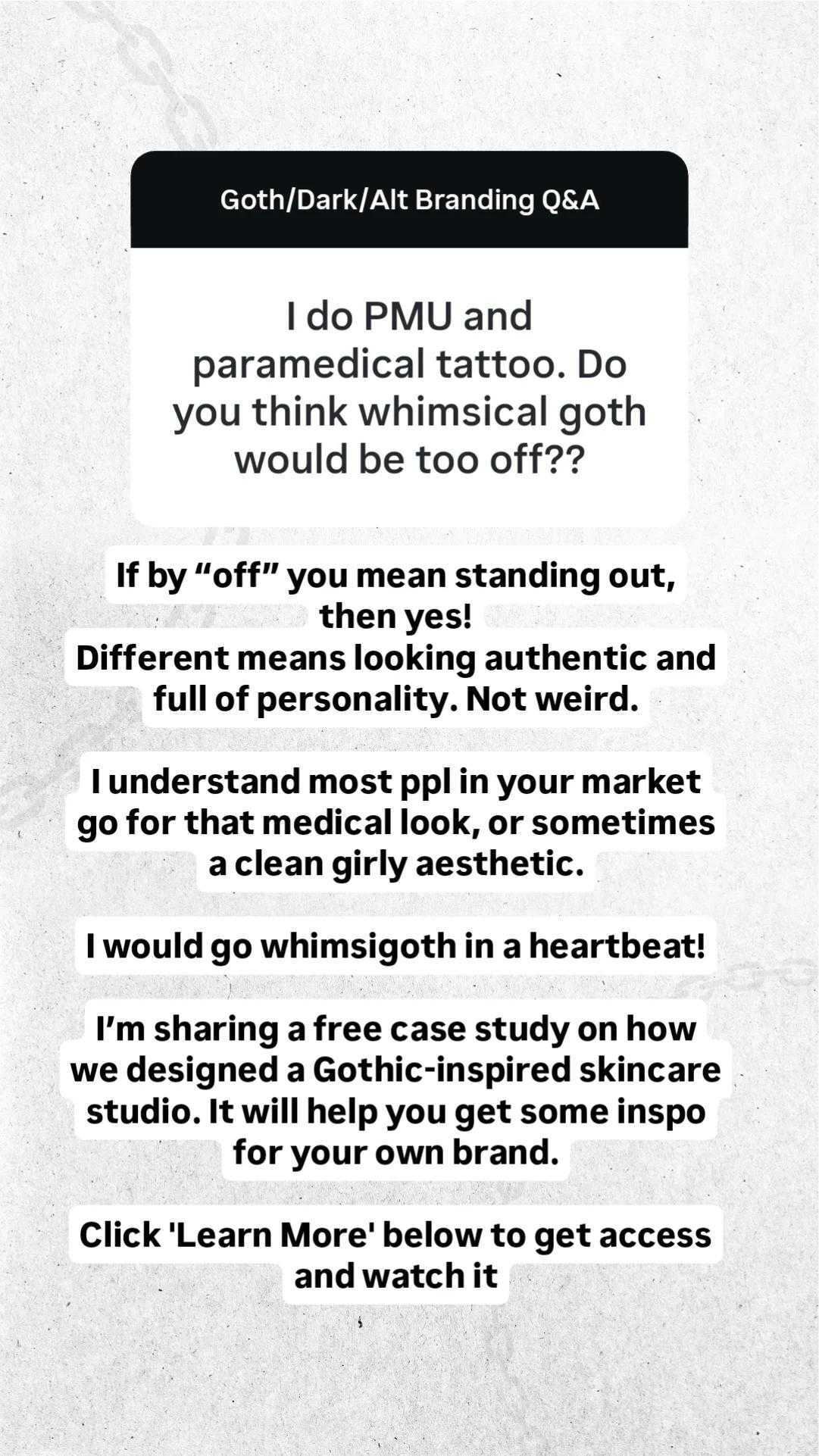 Tarantula Studio Facebook ad: See Gothic Branding Done Right (Free)