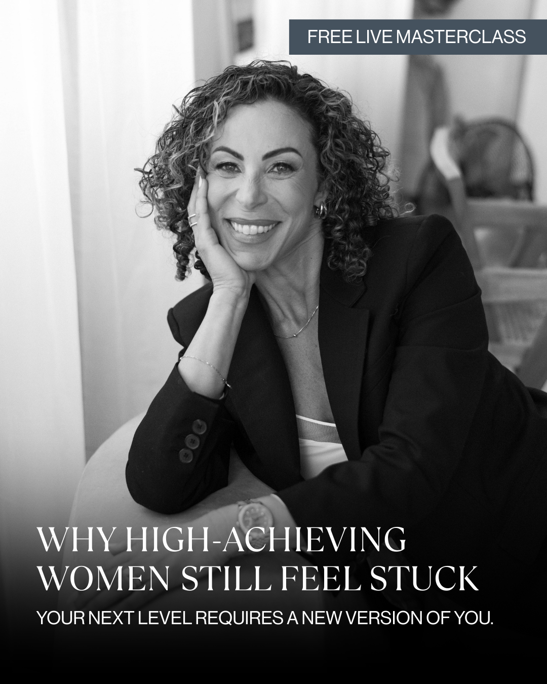 Adele Tevlin Facebook ad: Free Masterclass For High-Achieving Women