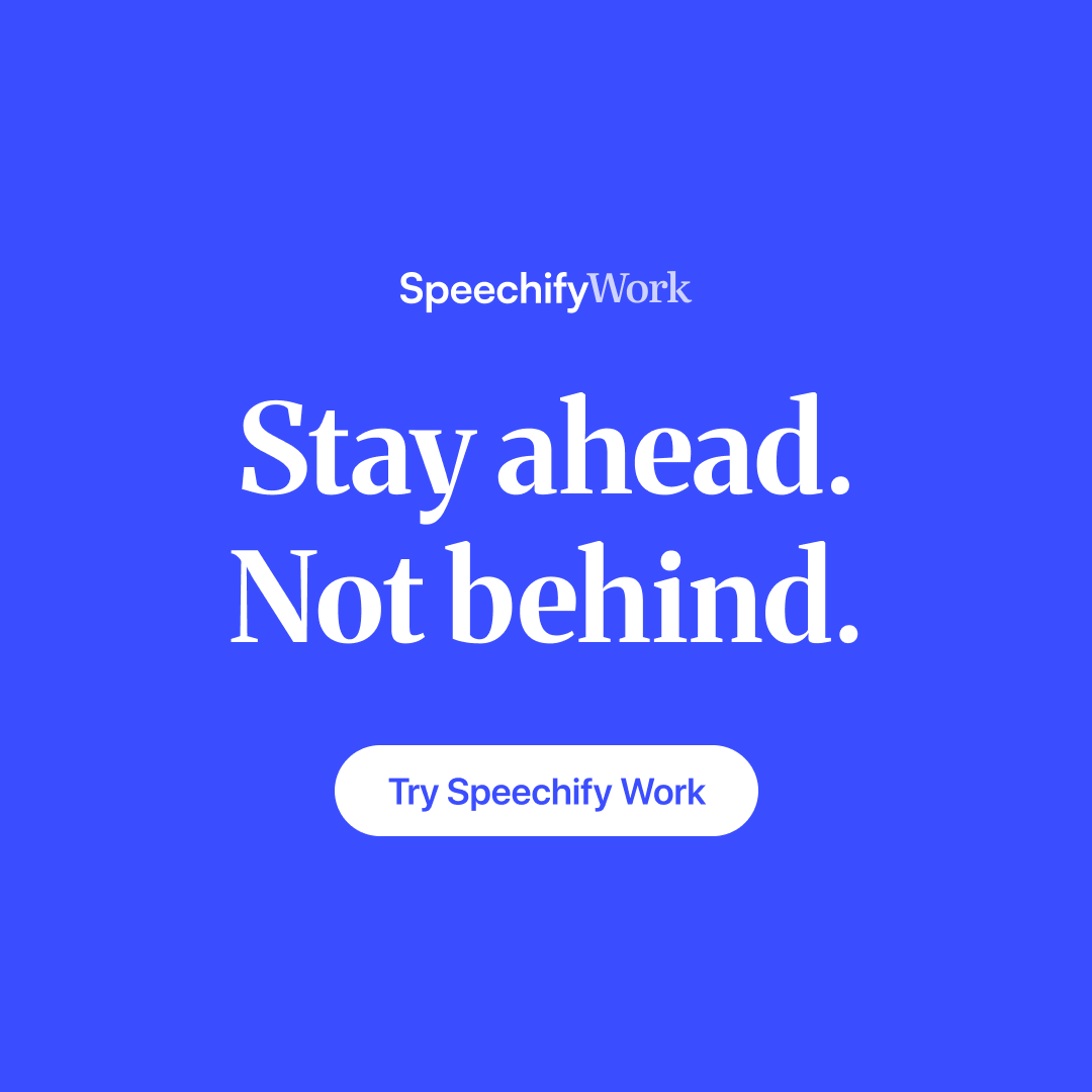 Speechify Facebook ad