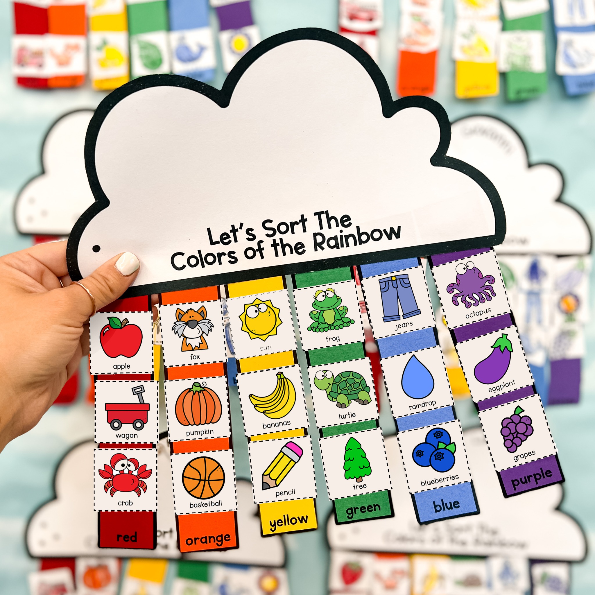 Up & Away in Pre-K Facebook ad: Let’s sort the colors of the rainbow!