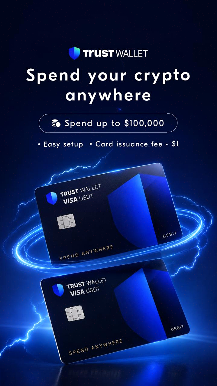 Trust wallet+ Facebook ad: Crypto Cards