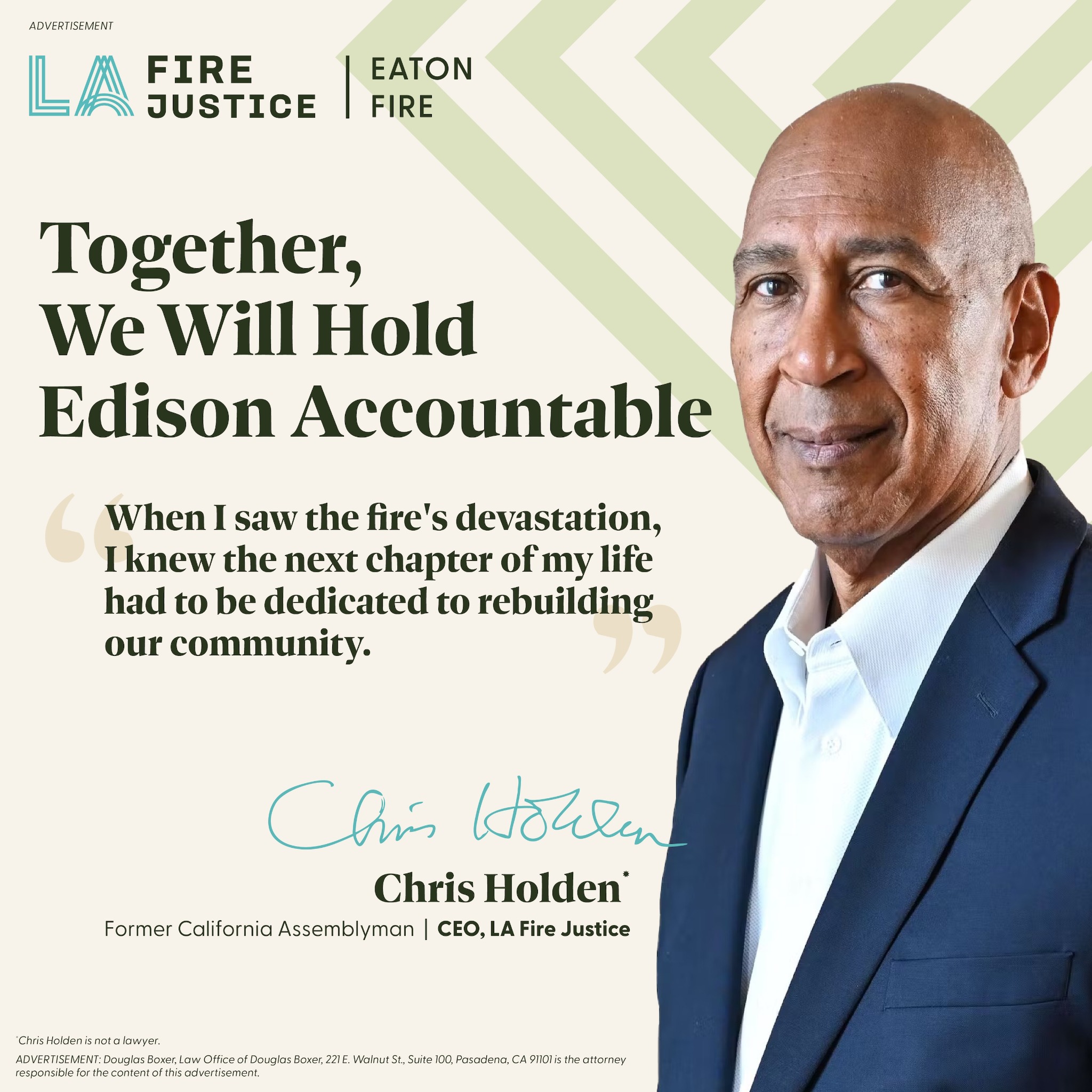 L.A. Fire Justice Facebook ad