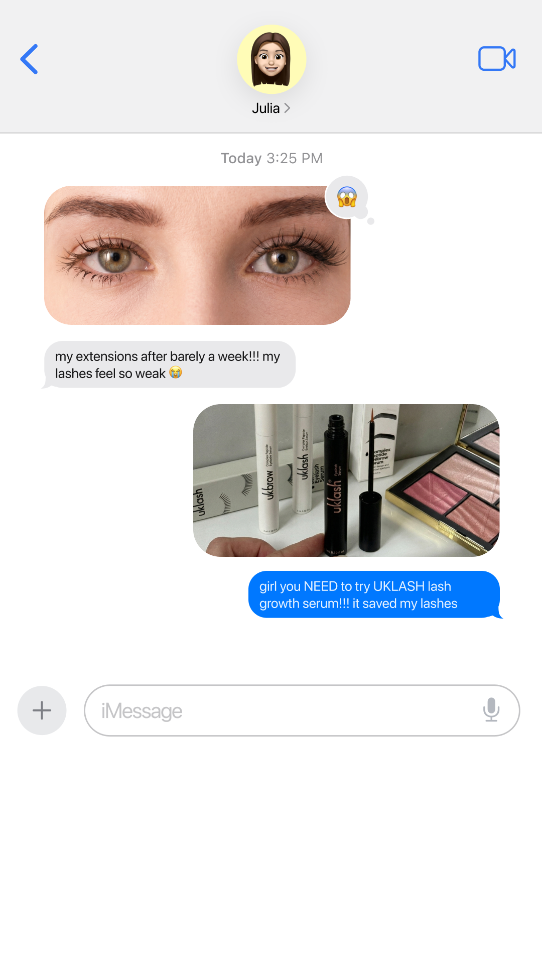 Uklash Facebook ad