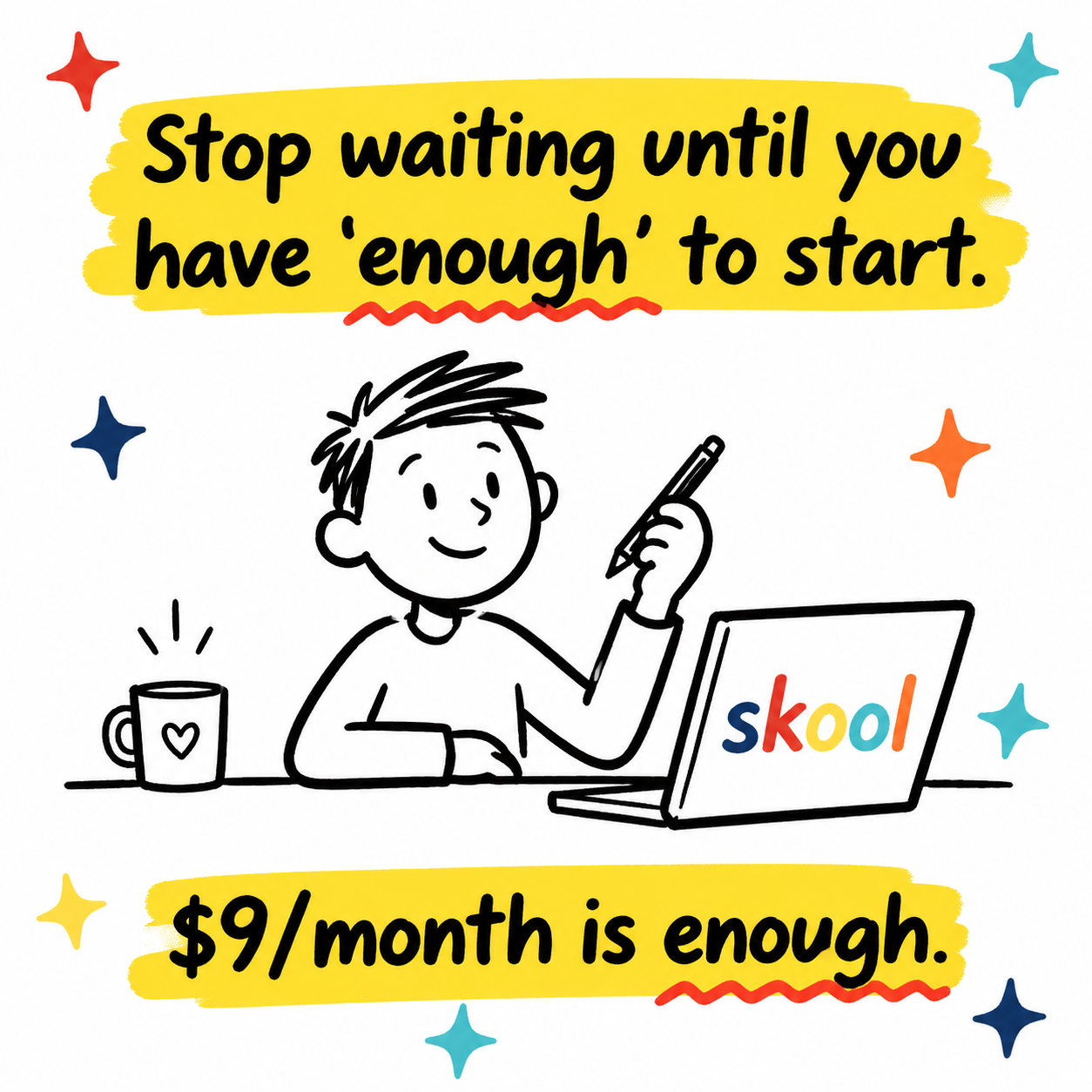 Skool Facebook ad